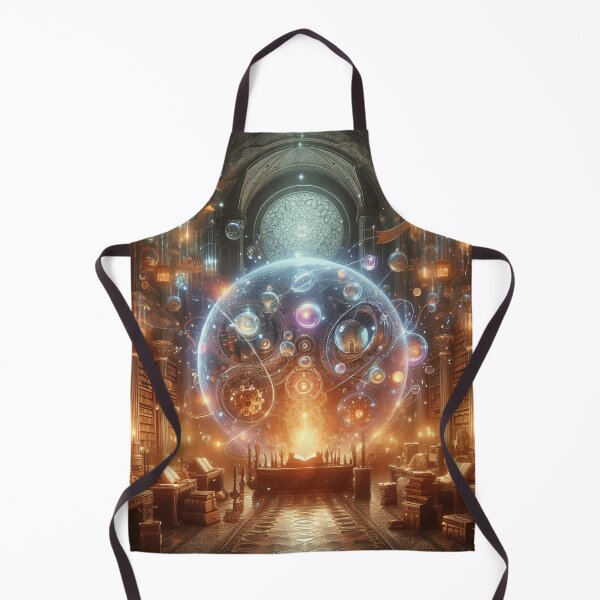 Item preview, Cosmic Knowledge – Enigmatic Library with Celestial Orb designed and sold by PrayMerch.