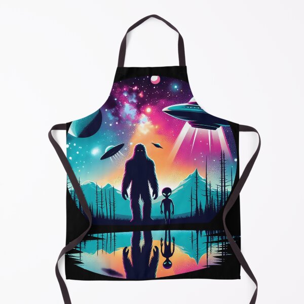 Item preview, Alien and Bigfoot UFO Encounter designed and sold by JoeZigns81.