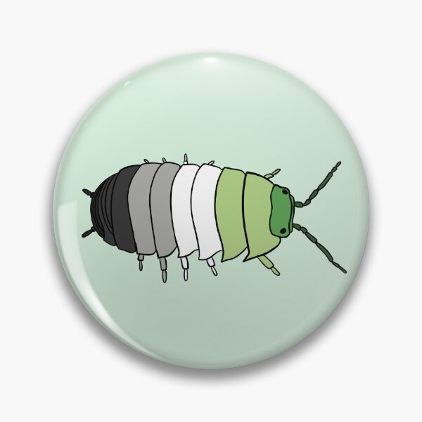 Item preview, Aromantic Pride Flag Isopod designed and sold by thebugladies.