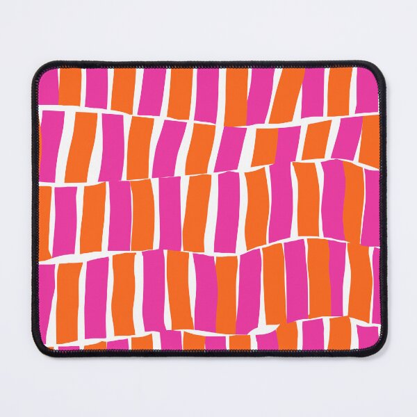 Item preview, Modern Scandinavian Pink and Orange Striped Mosaic designed and sold by Deutschic.