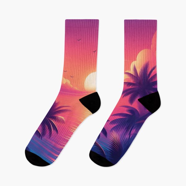 Item preview, A tropical sunset with gradients of orange pink and purple designed and sold by BlackCatspet1.