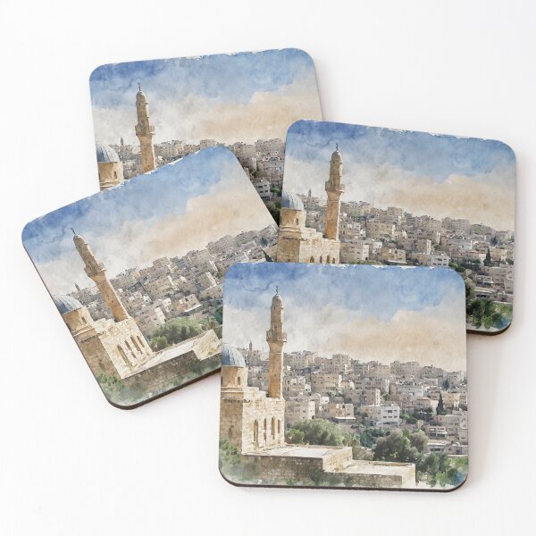 Item preview, Watercolor of Amman, Jordan designed and sold by Anyaabroad.