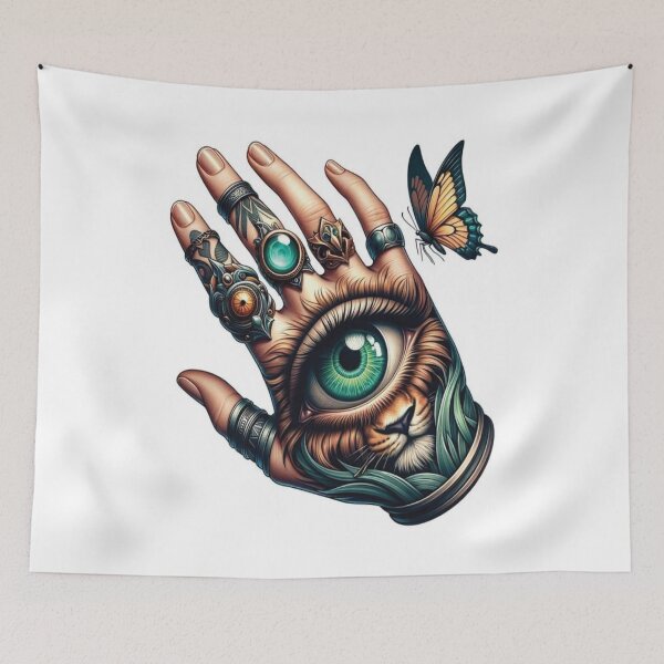Item preview, Enchanted Hand with Eye and Butterfly	 designed and sold by AprbioMarfolk.