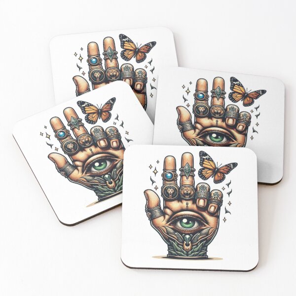 Item preview, Mystical Hand with Symbols and Butterfly	 designed and sold by AprbioMarfolk.