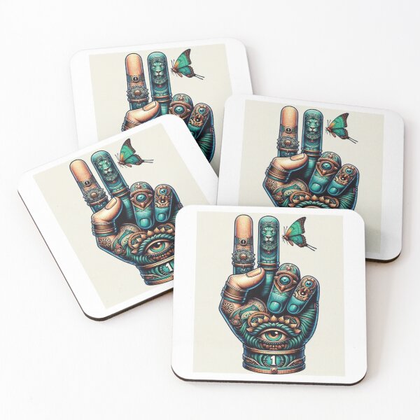Item preview, Surreal Hand with Eye, Lion, and Butterfly	 designed and sold by AprbioMarfolk.