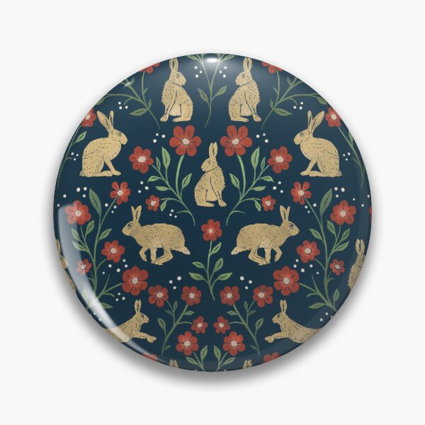 Item preview, Traditional Brown English Hares and Wildflowers designed and sold by NattyDesigns.