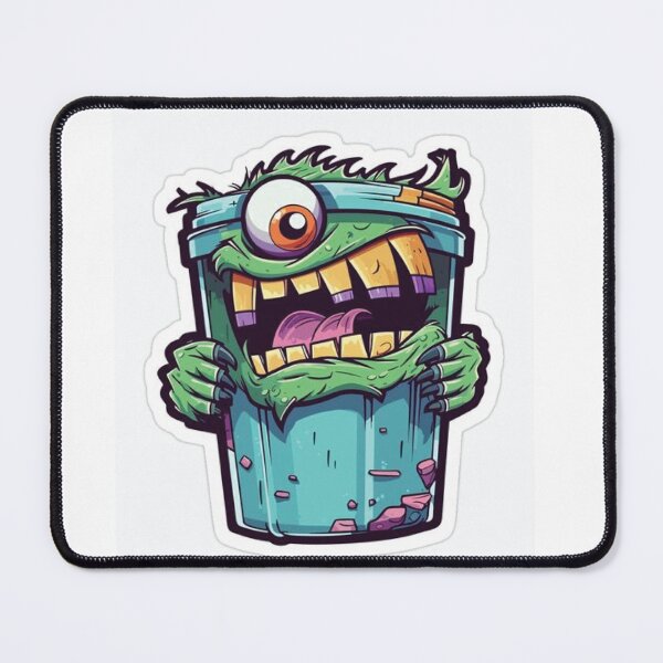 Item preview, Quirky Monster in Trash Can designed and sold by AprbioMarfolk.
