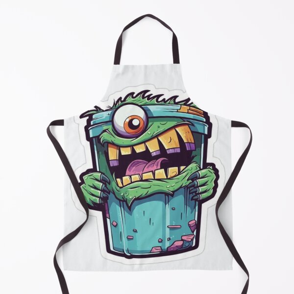 Item preview, Quirky Monster in Trash Can designed and sold by AprbioMarfolk.