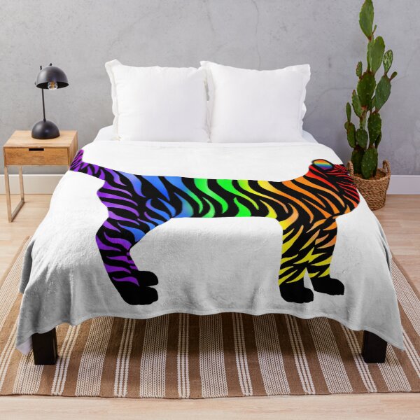 Item preview, Black and Rainbow Striped Pride Cat designed and sold by Deborah Camp.