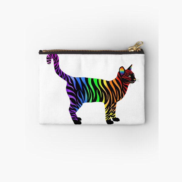 Item preview, Black and Rainbow Striped Pride Cat designed and sold by Deborah Camp.