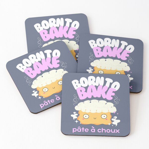 Item preview, Born To Bake Cute Kawaii Choux Puff designed and sold by Renata Illustrata.