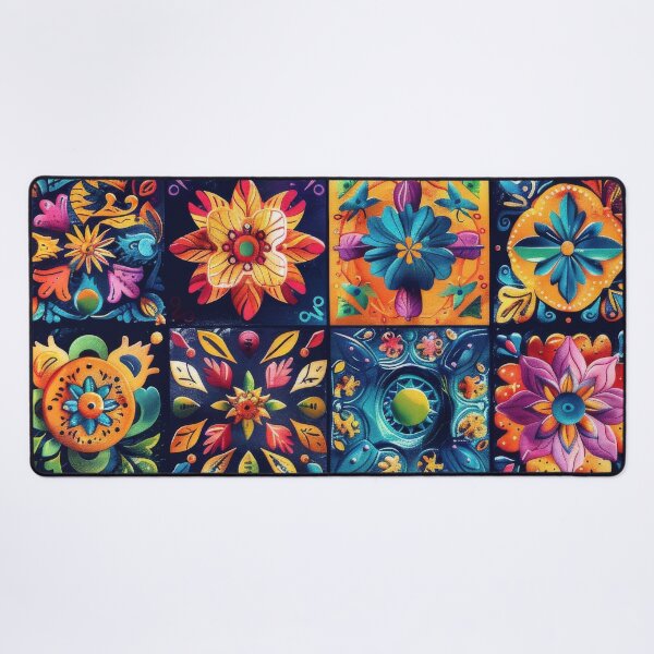 Item preview, Colorful Floral Tile Mosaic Design in Mexico designed and sold by brandway.