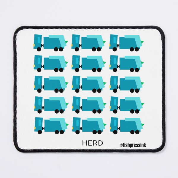 Item preview, Herd - bin lorry (garbage truck) blue theme v1 designed and sold by fishpressink.