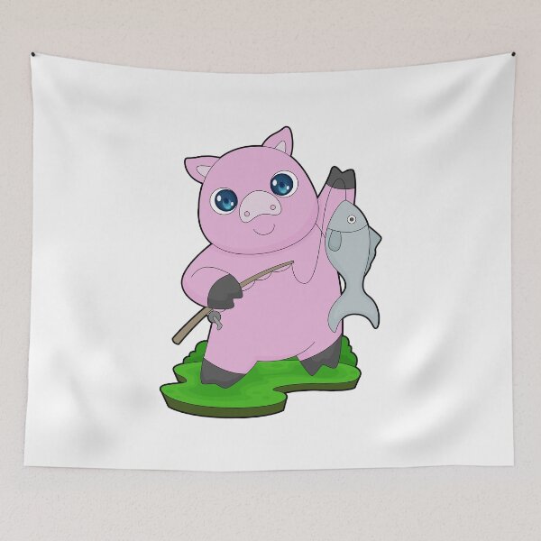 Item preview, Pig Fisher Fishing rod Fishing designed and sold by Snabdesign84.