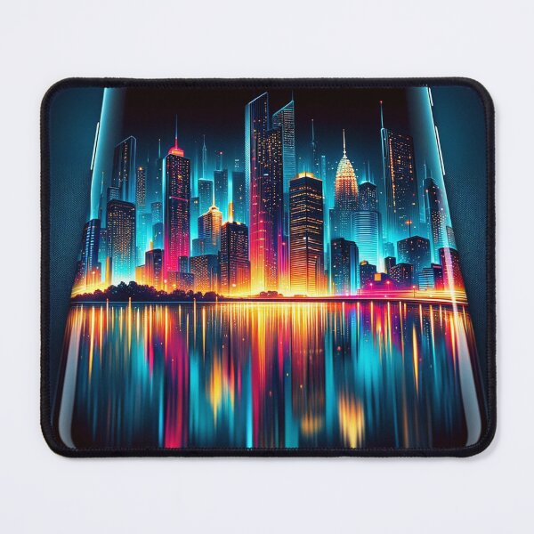 Item preview, Vibrant Cityscape at Night designed and sold by kevintime8472.
