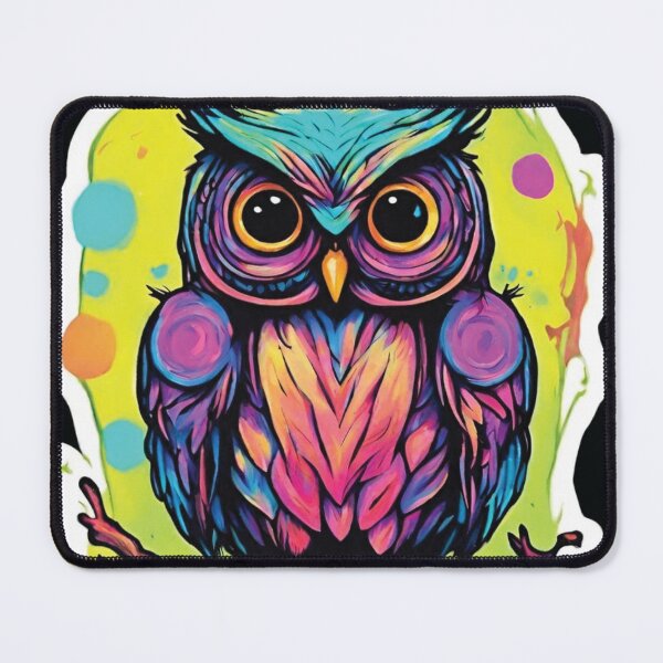 Item preview, Vibrant Psychedelic Owl Art designed and sold by FrininOpjohn.