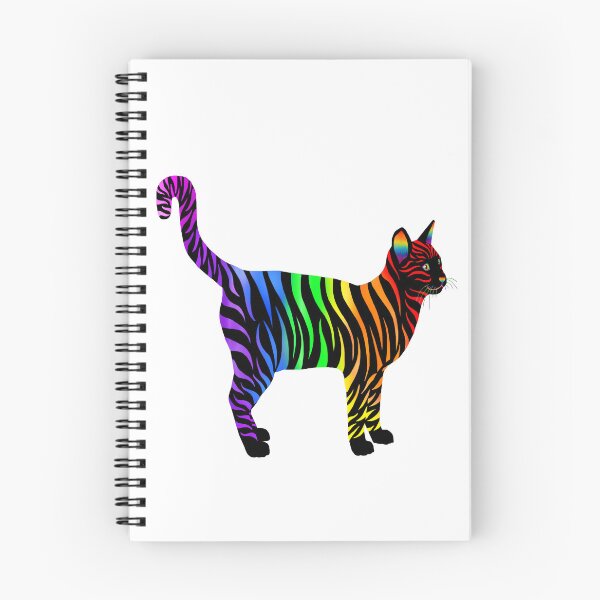 Item preview, Black and Rainbow Striped Pride Cat designed and sold by Deborah Camp.