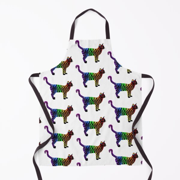 Item preview, Black and Rainbow Striped Pride Cat designed and sold by Deborah Camp.