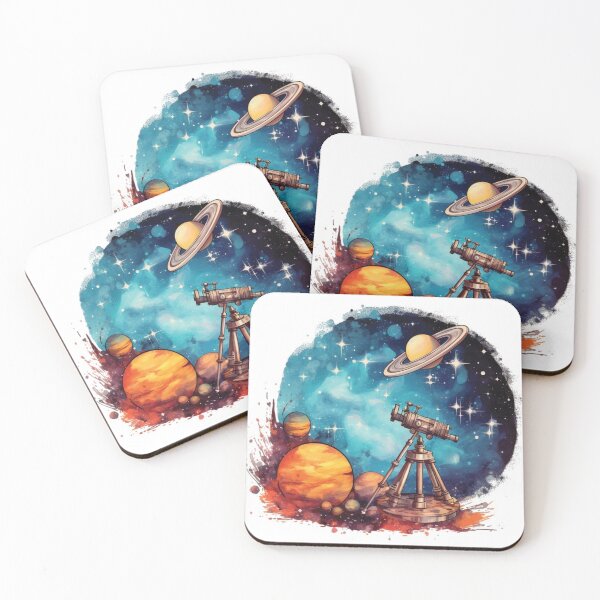Item preview, Cosmic Telescope and Planets Art	 designed and sold by FrininOpjohn.