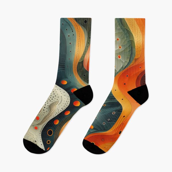 Item preview, Abstract design in orange and green colours designed and sold by Print2Harbor.