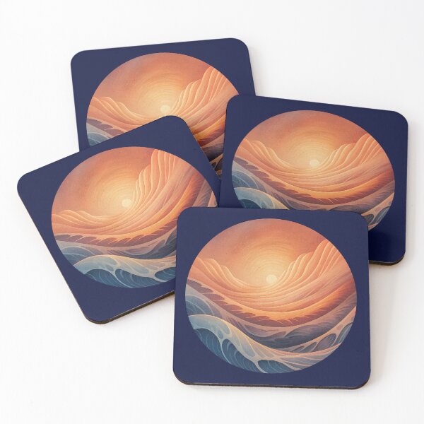 Item preview, Sun and Sea Waves - Sun with Ocean Waves Horizon Abstract Summer Design designed and sold by Lovekica.