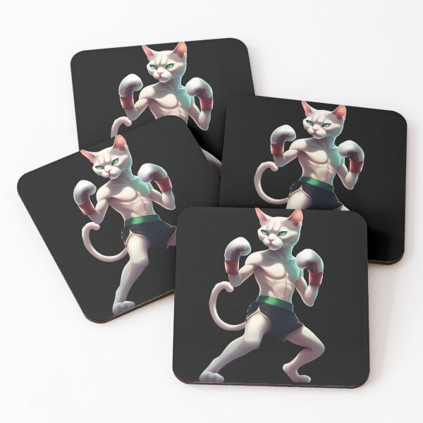 Item preview, White Fighter Cat designed and sold by Esdojot-.