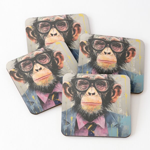 Item preview, Chimpancé con gafas designed and sold by whitecat23.