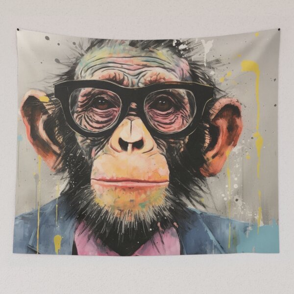 Item preview, Chimpancé con gafas designed and sold by whitecat23.