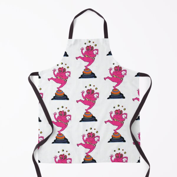 Item preview, Colorful humorous pencil drawing pink juggler monster  designed and sold by Carré Comme Orange.