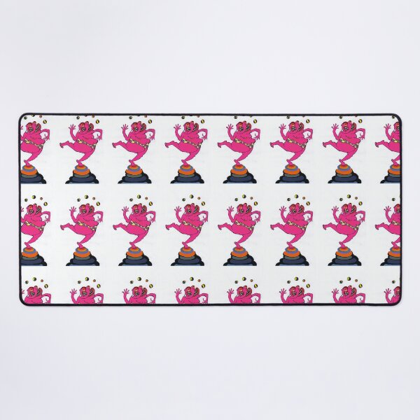 Item preview, Colorful humorous pencil drawing pink juggler monster  designed and sold by Carré Comme Orange.