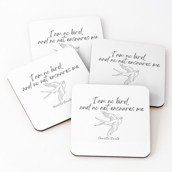 Item preview, "I am no bird"--Jane Eyre quotation for Brontë fans designed and sold by UpNorthTravel.