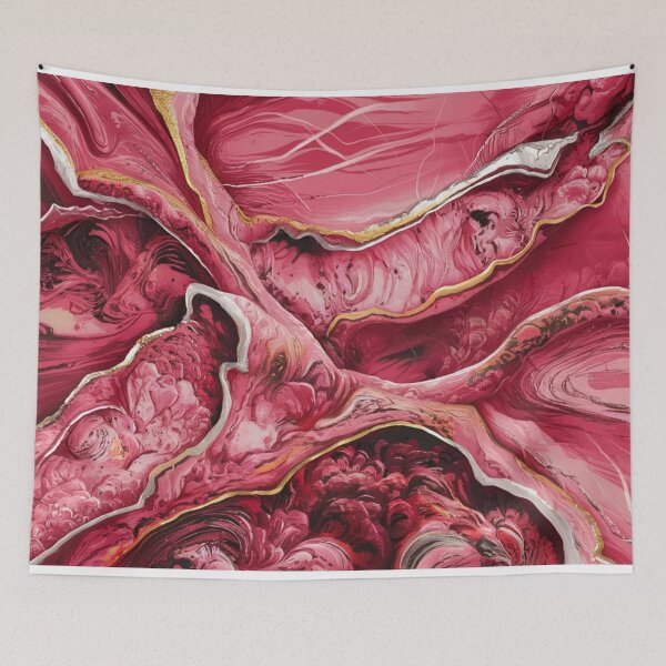 Item preview, Pink and Gold Marble Art designed and sold by ChainsArt.