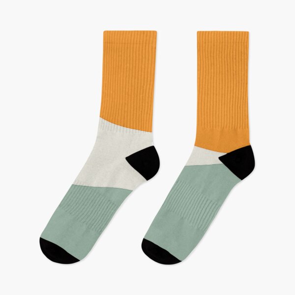Item preview, ORANGE, MUTED GREEN and CREAM GEOMETRIC DESIGN PRINT designed and sold by RachelMacht.