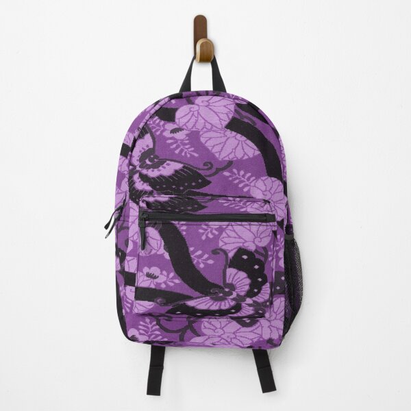 Item preview, Seamless Black Butterflies with a Violet Background designed and sold by adlkh.
