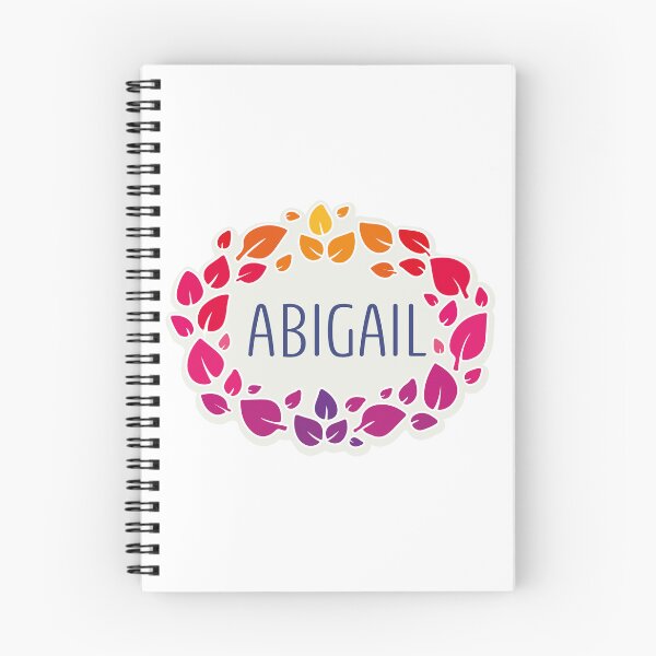 Item preview, Abigail name surrounded by colorful leaves designed and sold by 0ut0fSpace.