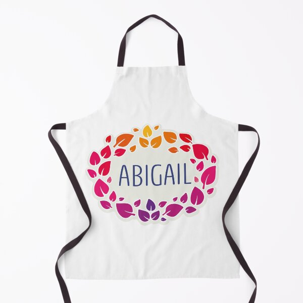 Item preview, Abigail name surrounded by colorful leaves designed and sold by 0ut0fSpace.