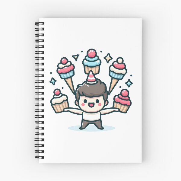 Item preview, Kawaii Juggler With Cute Cupcakes designed and sold by CanvasCutie.