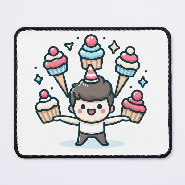Item preview, Kawaii Juggler With Cute Cupcakes designed and sold by CanvasCutie.
