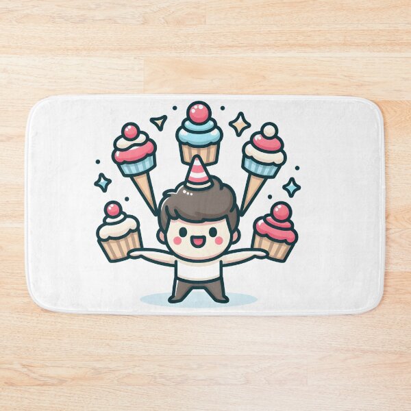 Item preview, Kawaii Juggler With Cute Cupcakes designed and sold by CanvasCutie.