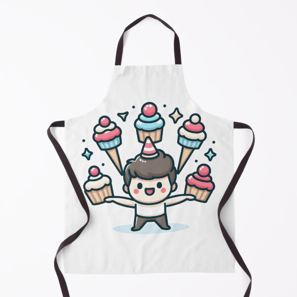 Item preview, Kawaii Juggler With Cute Cupcakes designed and sold by CanvasCutie.