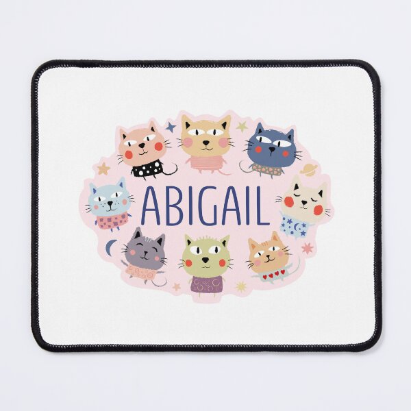 Item preview, Abigail name surrounded by cats designed and sold by 0ut0fSpace.