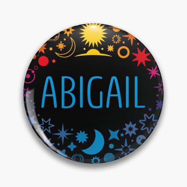 Item preview, Abigail name surrounded by colorful stars designed and sold by 0ut0fSpace.