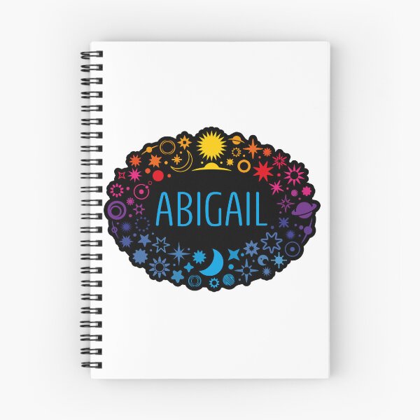 Item preview, Abigail name surrounded by colorful stars designed and sold by 0ut0fSpace.