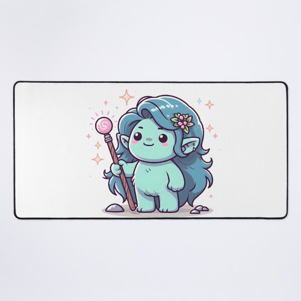 Item preview, Kawaii Enchanting Troll With Magic Wand designed and sold by CanvasCutie.