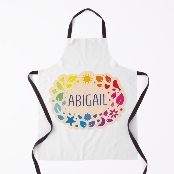 Item preview, Abigail name surrounded by colorful leaves designed and sold by 0ut0fSpace.