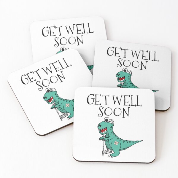 Item preview, Get Well Soon Dinosaur, T-Rex Hospital Funny designed and sold by doodlerob.