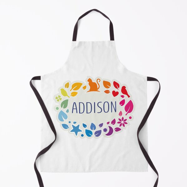 Item preview, Addison name surrounded by colorful leaves designed and sold by 0ut0fSpace.