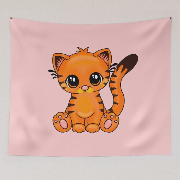 Item preview, cute baby red cat designed and sold by Pezi-Creation.