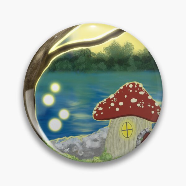Item preview, Fairy Mushroom Lakehouse designed and sold by LovingSolArt.