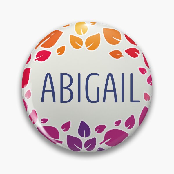 Item preview, Abigail name surrounded by colorful leaves designed and sold by 0ut0fSpace.